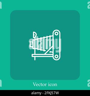 vintage vector icon linear icon.Line with Editable stroke Stock Vector