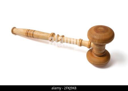 Gavel isolated on white Stock Photo