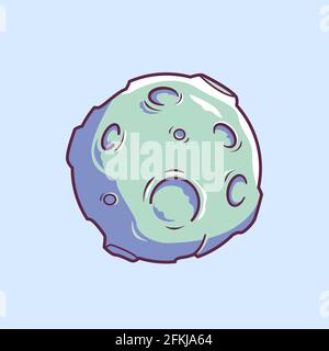 Moon vector illustration. premium isolated icon Stock Vector
