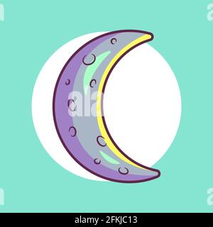 Moon vector illustration. premium isolated icon Stock Vector