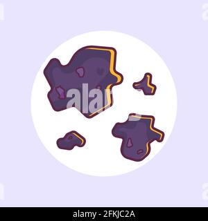 meteor cartoon illustration. Premium vector isolated Stock Vector