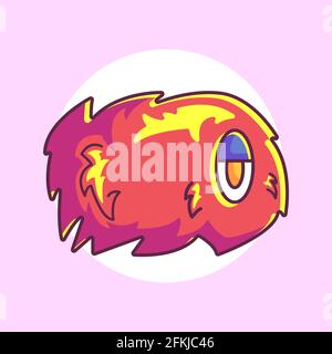 alien cartoon, premium vector illustration Stock Vector