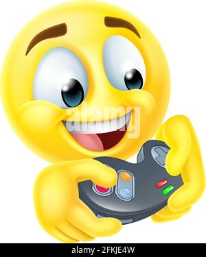 Gamer Video Game Cartoon Emoji Emoticon Face Stock Vector