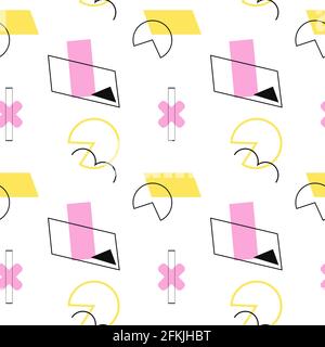 geometric vector pattern. memphis style for you Stock Vector