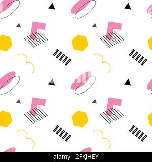 geometric vector pattern. memphis style for you Stock Vector
