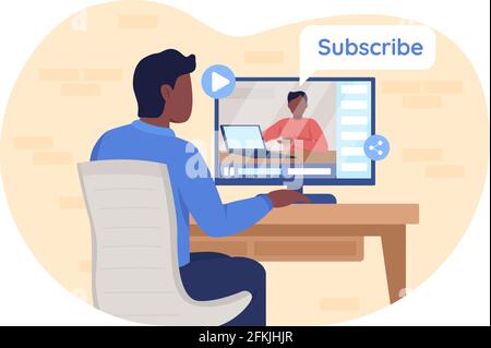 Laptop unboxing online 2D vector web banner, poster Stock Vector