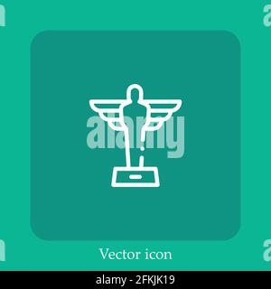 oscar vector icon linear icon.Line with Editable stroke Stock Vector