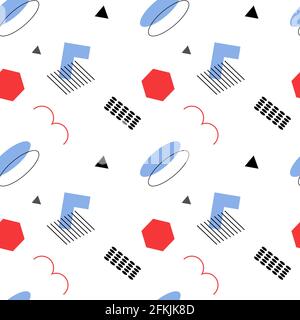 geometric vector pattern. memphis style for you Stock Vector