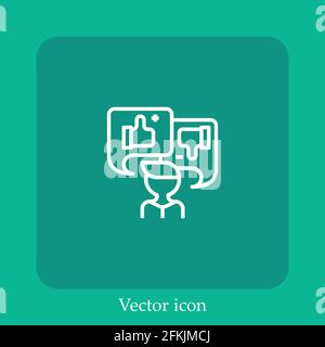feedback vector icon linear icon.Line with Editable stroke Stock Vector