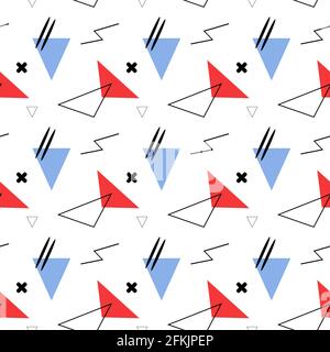 geometric vector pattern. memphis style for you Stock Vector