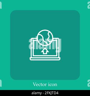 deployment vector icon linear icon.Line with Editable stroke Stock Vector