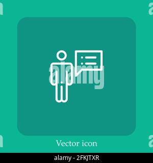 profiling vector icon linear icon.Line with Editable stroke Stock Vector