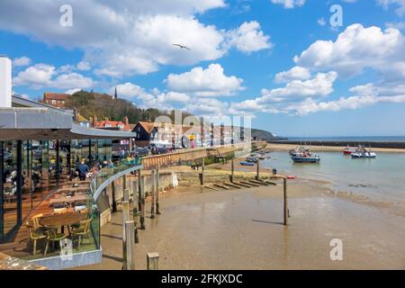 Rocksalt restaurant overlooking Folkestone Harbour, Kent, UK Stock Photo
