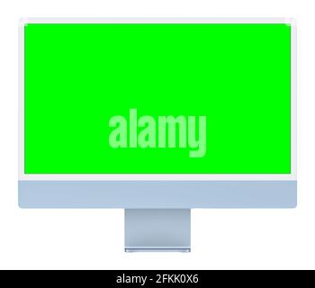 Unbranded Computer Desktop High-res unbranded desktop computer pack with green screen area - green ...