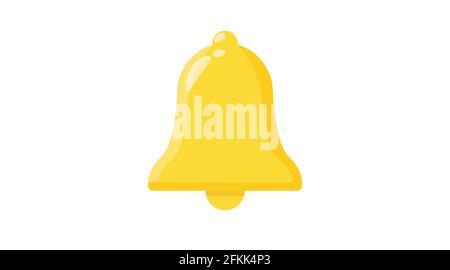 Bell icon. Vector isolated flat bell illustration, notification icon or sign Stock Vector