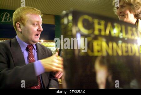 Liberal Democrat conference Bournemouth Sept 2000  Charles Kennedy signing copies of his book at the lib Dem conference at Bournemouth. Stock Photo