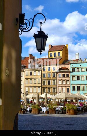 Poland, Warsaw, Old Town, market square, Masovia voivodeship. Stock Photo