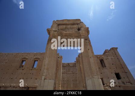 Cella of the Temple of Bel, already destroyed by ISIL August 2015, Temple of Baal, was an ancient stone ruin located in Palmyra, Syria Stock Photo