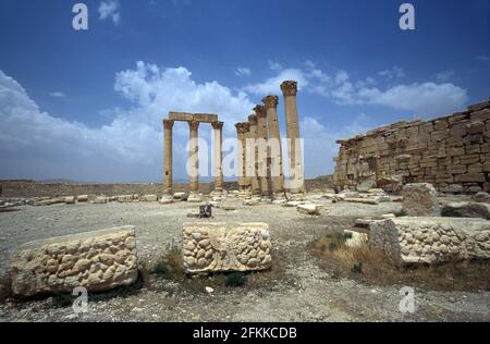 The Temple of Bel, already destroyed by ISIL August 2015, Temple of Baal, was an ancient stone ruin located in Palmyra, Syria Stock Photo