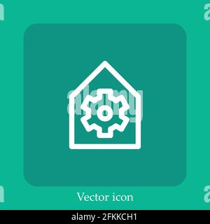 smarthome vector icon linear icon.Line with Editable stroke Stock Vector