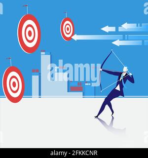 Business goal concept vector illustration Stock Vector