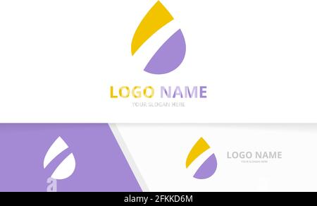 Abstract water logo. Corporate clear drop logotype design template. Stock Vector