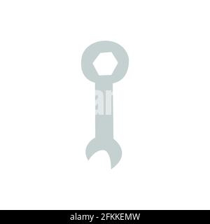 Wrench. Spanner. Handheld household repair tool. Colorful vector illustration isolated hand drawn Stock Vector