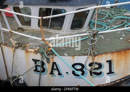 Troon, Scotland, UK. 2nd May, 2021. UK Weather: Fishing boat in Troon Harbour. Credit: Skully/Alamy Live News Stock Photo