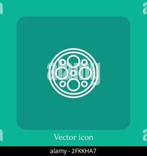 surgery lamp vector icon linear icon.Line with Editable stroke Stock Vector