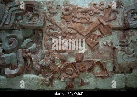 BALAMKU SIGNIFICA EN MAYA TEMPLO DEL JAGUAR  LA ZONA ARQUEOLOGICA DE BALAMKU TIENE UNA SUPERFICIE DE 1KM2 Y FUE HABITADA DESDE EL AÑO 300 ANTES DE CRI Stock Photo