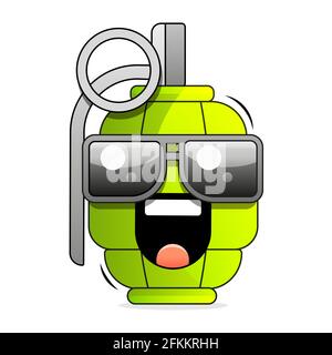 Hand drawn vector illustration with grenade. Used for poster, banner, t-shirt print, bag print, badges and logo design Stock Vector