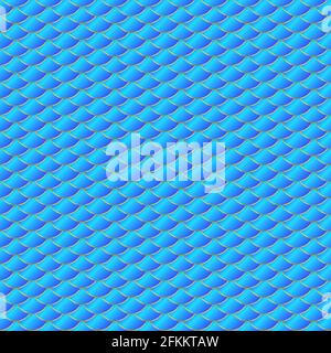 Mermaid seamless pattern. Blue and gold fish scale texture background. Neon magic vector illustration. Easy to edit template for invitations, banners, Stock Vector