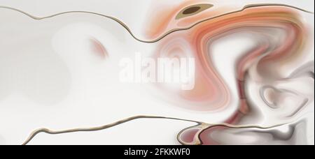 Fluid Shapes, Poster with pastel Waves. Covers. Modern liquid Pattern. Minimalistic horizontal Illustration for Placard, Flyer, Banner, Report, Presen Stock Photo