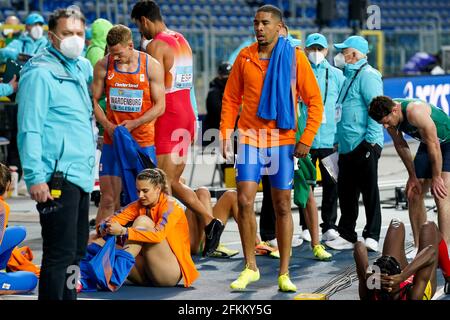 CHORZOW, POLAND - MAY 2: Terrence Agard of The Netherlands after the Mixed 4x400 metres relay final during the World Athletics Relays Silesia21 at Silesian Stadium on May 2, 2021 in Chorzow, Poland (Photo by Andre Weening/Orange Pictures) Stock Photo