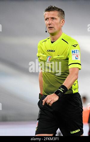 Daniele Orsato referee seen during the 2020-2021 Italian Serie A Championship League match between S.S. Lazio and AC Milan at Stadio Olimpico.Final score; S.S. Lazio 3:0 AC Milan. Stock Photo