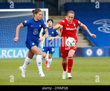 Kingston Upon Thames, UK. 01st Feb, 2018. KINGSTON UPON THAMES, United Kingdom, MAY 02: Sydney Lohmann of FC Bayern MunichLadies during Women's Champions League Semi-Final 2nd Leg between Chelsea Women and FC Bayern München Ladies at Kingsmeadow, Kingston upon Thames on 02nd May, 2021 Credit: Action Foto Sport/Alamy Live News Stock Photo