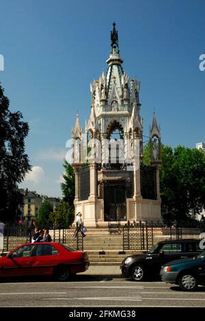 Brunswick Monument, Tomb of Duke Charles II of Brunswick, Jardin des Alpes, Geneva, Canton of Geneva, Switzerland Stock Photo