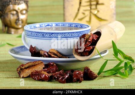 Cup of Jujube Fruit Tea (Jujubae Fructus), Da Zao, Jujube Fruit Tea, Jujube Fruit Tea Stock Photo