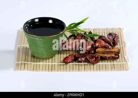 Cup of Jujube Fruit Tea (Jujubae Fructus), Da Zao, Jujube Fruit Tea, Jujube Fruit Tea Stock Photo