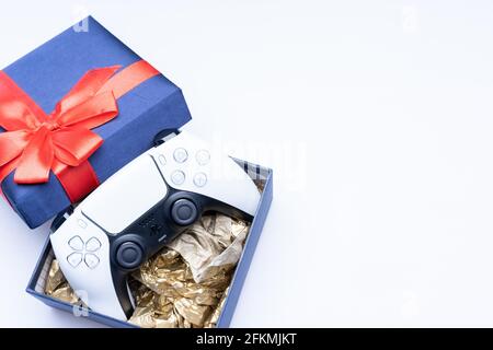 Playstation 5, the next generation gaming console from Sony Stock Photo