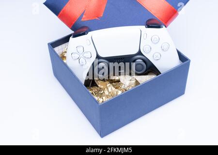 Playstation 5, the next generation gaming console from Sony Stock Photo