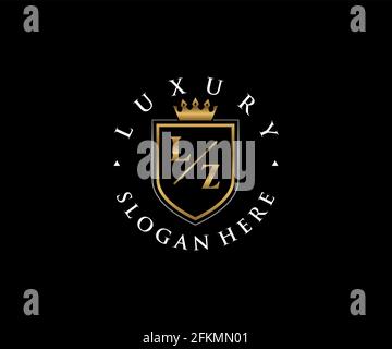 LZ Letter Royal Luxury Logo template in vector art for luxurious ...