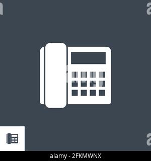 Office Phone related vector glyph icon. Stock Vector