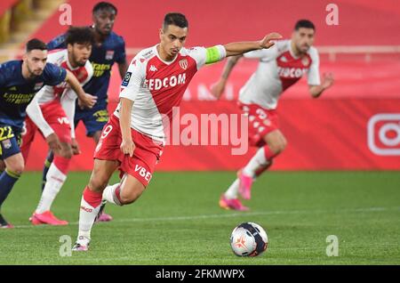 Monaco's Ben Yeder during the L1 football match between Monaco (ASM) and Lyon (OL) at The Louis II Stadium, in Monaco on May 2, 2021. Photo by Christian Liewig/ABACAPRESS.COM Stock Photo