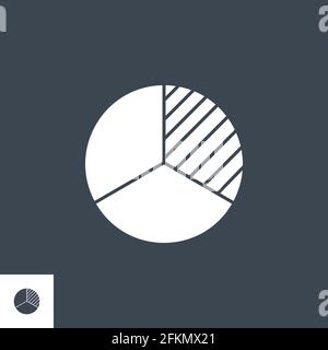 Pie Chart related vector glyph icon. Stock Vector