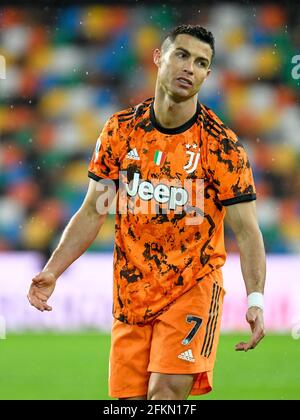 Udine, Italy. 02nd May, 2021. Disappointment, frustration of Cristiano  Ronaldo (Juventus) during Udinese Calcio vs Juventus FC, Italian football  Serie A match in Udine, Italy, May 02 2021 Credit: Independent Photo  Agency/Alamy