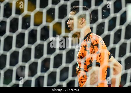 Udine, Italy. 02nd May, 2021. Disappointment, frustration of Cristiano  Ronaldo (Juventus) during Udinese Calcio vs Juventus FC, Italian football  Serie A match in Udine, Italy, May 02 2021 Credit: Independent Photo  Agency/Alamy