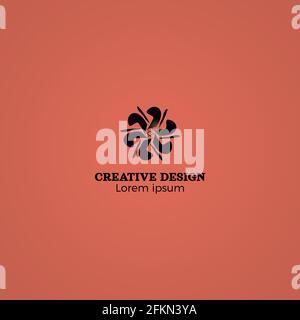 Cute Simple Aesthetic Creative Company Logo Design Vector Stock Vector