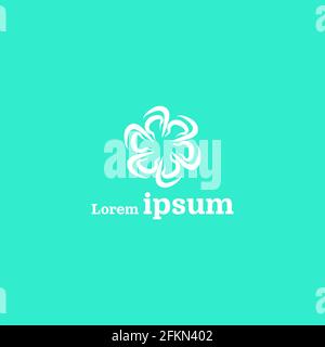 Best Spiral Flower Abstract Logo Company Design Stock Vector