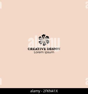 Flower Aesthetic Creative Design Logo Vector Stock Vector